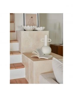 By On Servierschale Shell aus Dolomit in Wei&szlig; in Muschelform, B 34 cm, B 34 x H 10 cm -Küche Geschäft Servierschale Shell aus Dolomit in Weiss in Muschelform B 34 cm 5