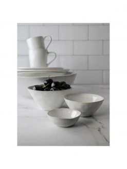 Dutch Rose Servierschale White Organic aus Steingut in Wei&szlig;, Ø 33 x H 10 cm -Küche Geschäft Servierschale White Organic aus Steingut in Weiss 2