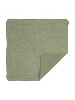 Broste Copenhagen Serviette Gracie aus Öko-Leinen in Salbeigrün, B 45 x L 45 cm