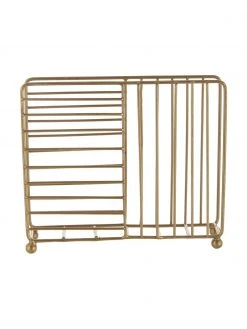 Madam Stoltz Serviettenhalter Magazin in Messing, B 16 x H 4 cm -Küche Geschäft Serviettenhalter Magazin in Messing 2