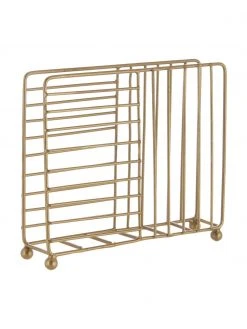 Madam Stoltz Serviettenhalter Magazin in Messing, B 16 x H 4 cm