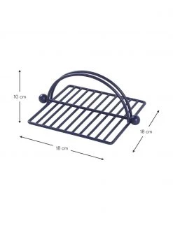 Broste Copenhagen Serviettenhalter Viet in Blau, B 18 x H 10 cm -Küche Geschäft Serviettenhalter Viet in Blau 2