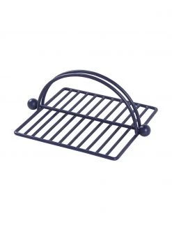 Broste Copenhagen Serviettenhalter Viet in Blau, B 18 x H 10 cm