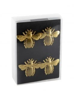 Serviettenringe Bee, 4 Stück, Ø 4 x H 4 cm -Küche Geschäft Serviettenringe Bee 4 Stuck 2