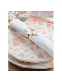 Serviettenringe Fleur mit Blumenmotiv, 4 Stück, Ø 4 cm -Küche Geschäft Serviettenringe Fleur mit Blumenmotiv 4 Stuck 2