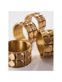 Jotex Serviettenringe Mya aus Messing, 4 St&uuml;ck, Ø 5 x H 3 cm -Küche Geschäft Serviettenringe Mya aus Messing 4 Stuck 2