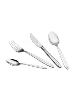 Silberfarbenes Besteck-Set Orchid, 12 Personen (70-tlg.), Set in verschiedenen GrößenNur noch 1 Artikel verfügbar -Küche Geschäft Silberfarbenes Besteck Set Orchid 12 Personen 70 tlg 3