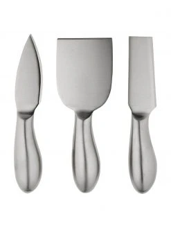 Ladelle Silberfarbenes Käsemesser-Set Fromagerie, 3-tlg., L 17 cm