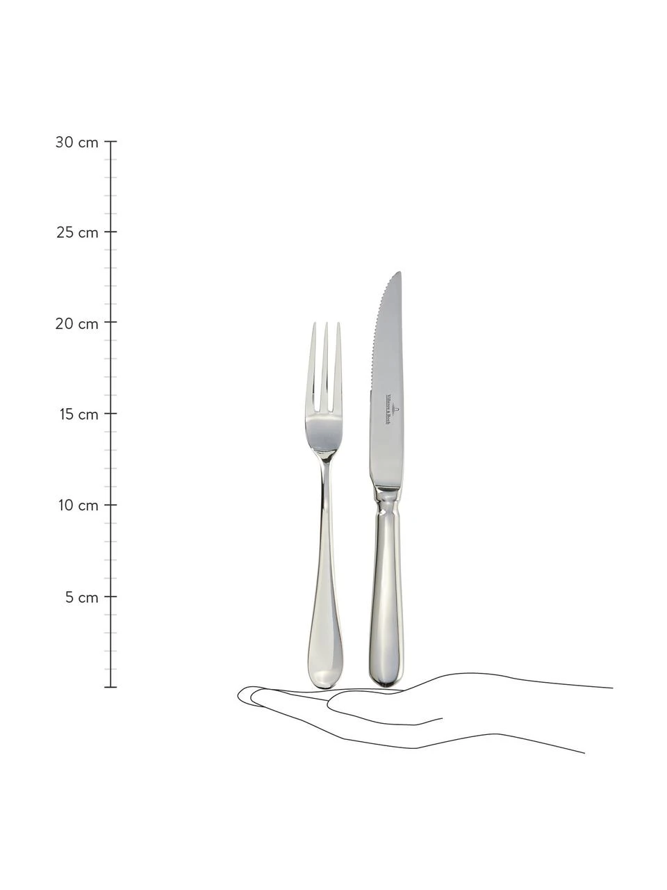 Villeroy & Boch Silberfarbenes Steakbesteck-Set Oscar, 6 Personen (12-tlg.), Set mit verschiedenen Größen 2 Villeroy & Boch Silberfarbenes Steakbesteck-Set Oscar, 6 Personen (12-tlg.), Set mit verschiedenen Größen – Bild 2
