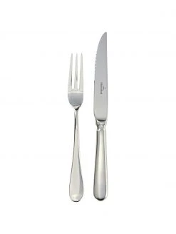 Villeroy & Boch Silberfarbenes Steakbesteck-Set Oscar, 6 Personen (12-tlg.), Set mit verschiedenen Größen