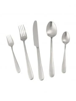 Westwing Collection Silbernes Besteck-Set Francine matt geb&uuml;rstet, 4 Personen (20-tlg.) -Küche Geschäft Silbernes Besteck Set Francine matt geburstet 4 Personen 20 tlg 4
