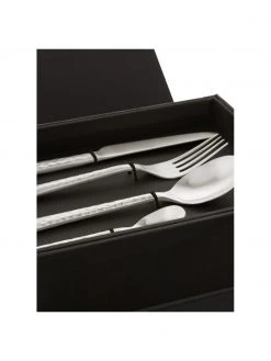 Broste Copenhagen Silbernes Besteck-Set Hune mit gehämmerten Griffen, 4 Personen (16-tlg.), L 24 cm 5 Broste Copenhagen Silbernes Besteck-Set Hune mit gehämmerten Griffen, 4 Personen (16-tlg.), L 24 cm -Küche Geschäft Silbernes Besteck Set Hune mit gehammerten Griffen 4 Personen 16 tlg 5