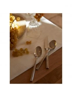 Westwing Collection Silbernes Besteck-Set Shine matt geb&uuml;rstet, in verschiedenen Setgr&ouml;&szlig;en, 1 Person (5-tlg.) -Küche Geschäft Silbernes Besteck Set Shine matt geburstet in verschiedenen Setgrossen 2