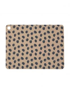 OYOY Living Design Silikon Tischsets Leopard, 2 Stück, B 34 x L 45 cm
