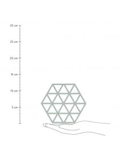 Zone Silikon Topfuntersetzer Triangle in Pastellblau, 2 Stück, B 14 x T 16 cm -Küche Geschäft Silikon Topfuntersetzer Triangle in Pastellblau 2 Stuck 2