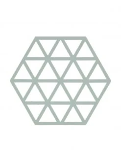 Zone Silikon Topfuntersetzer Triangle in Pastellblau, 2 Stück, B 14 x T 16 cm