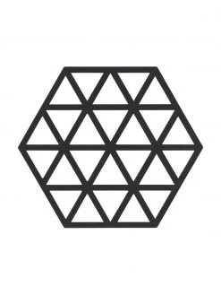 Zone Silikon Topfuntersetzer Triangle in Schwarz, 2 Stück, B 14 x T 16 cm