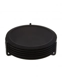 Zone Silikon-Untersetzer Plain mit Halterung, 6 Stück, Ø 10 cm