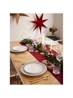 Dutch Rose Speiseteller Ceres Loft mit Streifendekor in Schwarz/Weiß, 4 Stück, Ø 26 x H 2 cmNur noch wenige verfügbar -Küche Geschäft Speiseteller Ceres Loft mit Streifendekor in SchwarzWeiss 4 Stuck 5