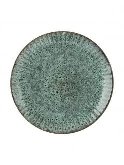 Madam Stoltz Steingut Frühstücksteller Vingo in Blaugrün/Schwarz, 2 Stück, Ø 22 cm -Küche Geschäft Steingut Fruhstucksteller Vingo in BlaugrunSchwarz 2 Stuck 4