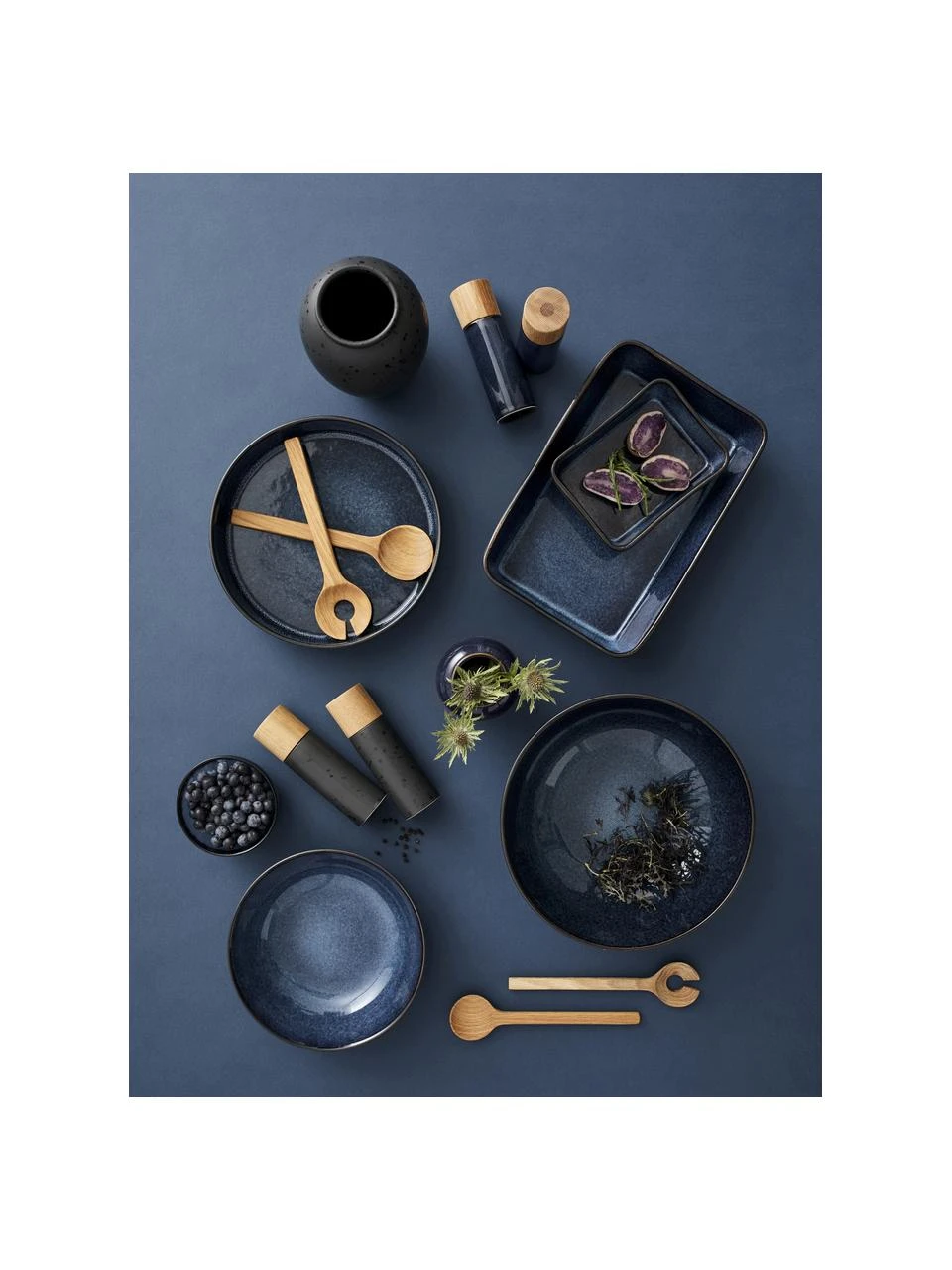 Bitz Steingut Salz- und Pfeffermühle Bizz mit Holzdeckel, 2er-Set, Ø 5 x H 17 cm 2 Bitz Steingut Salz- und Pfeffermühle Bizz mit Holzdeckel, 2er-Set, Ø 5 x H 17 cm – Bild 2