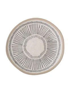 Bloomingville Steingut-Speiseteller Eliana mit Ethnomuster, 2 Stück, Ø 26 cm