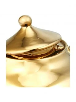 Urban Nature Culture Steingut Teekanne Good Morning in Gold, 1 L -Küche Geschäft Steingut Teekanne Good Morning in Gold 1 L 2