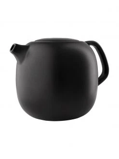 Eva Solo Steingut Teekanne Nordic Kitchen in Schwarz matt, 1 L