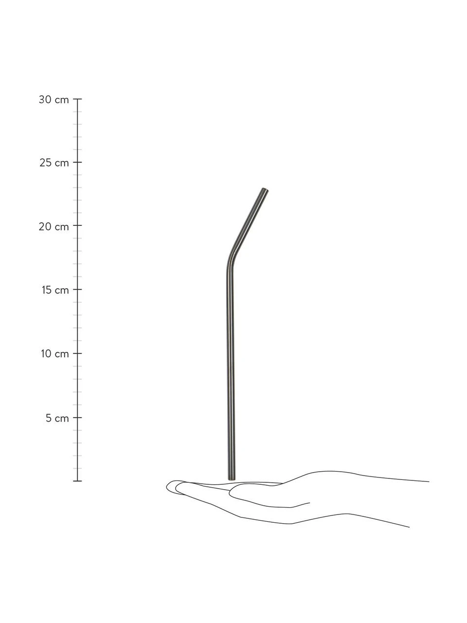 Westwing Collection Strohhalme Shine in Schwarz mit Bürste, 4er-Set, L 23 cm 5 Westwing Collection Strohhalme Shine in Schwarz mit Bürste, 4er-Set, L 23 cm – Bild 5