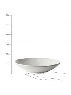 Dutch Rose Suppenteller White Organic aus Steingut in Wei&szlig;, 4 St&uuml;ck, Ø 24 x H 5 cm -Küche Geschäft Suppenteller White Organic aus Steingut in Weiss 4 Stuck 3