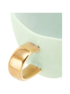 Urban Nature Culture Tasse Good Morning in Mint mit goldenem Griff, Ø 11 x H 8 cm, 350 ml -Küche Geschäft Tasse Good Morning in Mint mit goldenem Griff 4