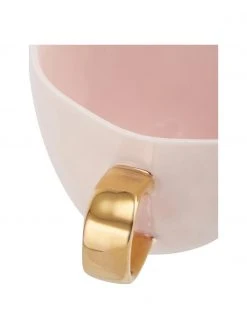 Urban Nature Culture Tasse Good Morning in Rosa mit goldenem Griff, Ø 11 x H 8 cm, 350 ml -Küche Geschäft Tasse Good Morning in Rosa mit goldenem Griff 4