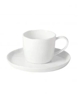 Tasse mit Untertassen Porcelino mit unebener Oberfläche, 6 Stück, Ø 15 x H 8 cm, 150 ml