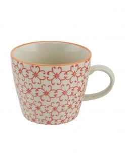 Bloomingville Tassen Carla mit kleinem Muster, 4er-Set, Ø 10 x H 8 cm, 300 ml -Küche Geschäft Tassen Carla mit kleinem Muster 4er Set 3