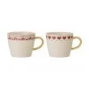 Bloomingville Tassen Jolly mit winterlichen Motiven und goldenen Details, 2er-Set, Ø 9 x H 8 cm, 300 ml