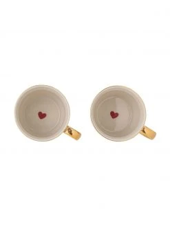 Bloomingville Tassen Jolly mit winterlichen Motiven und goldenen Details, 2er-Set, Ø 9 x H 8 cm, 300 ml -Küche Geschäft Tassen Jolly mit winterlichen Motiven und goldenen Details 2er Set 3