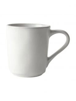 Dutch Rose Tassen White Organic aus Steingut in Weiß, 4 Stück, Ø 9 x 10 cm, 390 ml