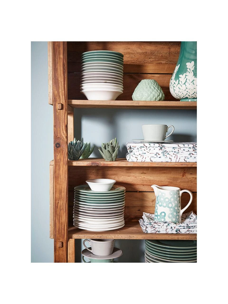 Teetasse mit Untertasse Constance im Landhaus Style, Steingut, Mint, Ø 19 x H 8 cm, 375 ml Cote Table Teetasse mit Untertasse Constance im Landhaus Style, Ø 19 x H 8 cm, 375 ml -Küche Geschäft Teetasse mit Untertasse Constance im Landhaus Style 7