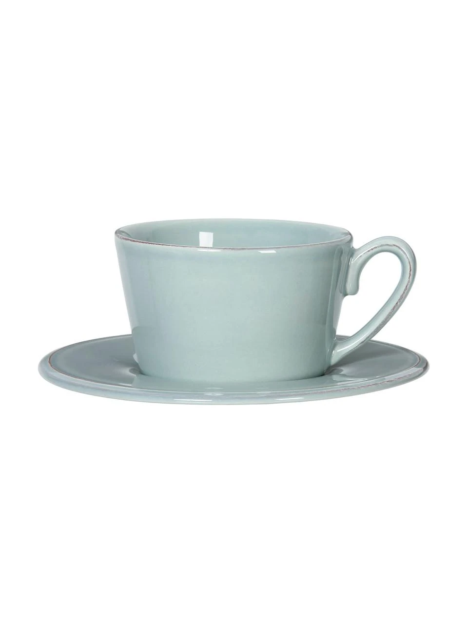 Teetasse mit Untertasse Constance im Landhaus Style, Steingut, Mint, Ø 19 x H 8 cm, 375 ml Cote Table Teetasse mit Untertasse Constance im Landhaus Style, Ø 19 x H 8 cm, 375 ml -Küche Geschäft Teetasse mit Untertasse Constance im Landhaus Style 9