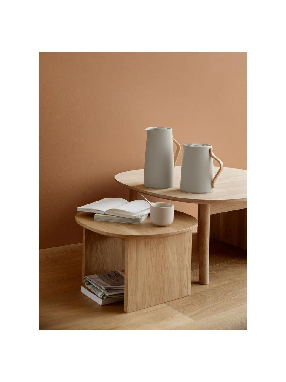 Teezubereiter Emma in Beige/matt, 1 L, Korpus: Edelstahl, beschichtet, Griff: Buchenholz, Beige, 1 L Stelton Teezubereiter Emma in Beige/matt, 1 L -Küche Geschäft Teezubereiter Emma in Beigematt 1 L 1