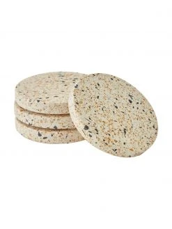 Terrazzo-Untersetzer Verna, 4 Stück, Ø 10 x H 2 cm -Küche Geschäft Terrazzo Untersetzer Verna 4 Stuck 3