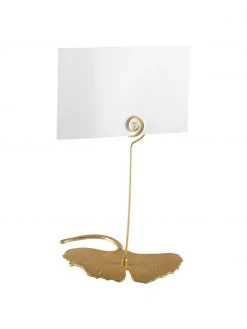 Tischkartenhalter Ginkgo, 4 Stück, B 9 x H 13 cm