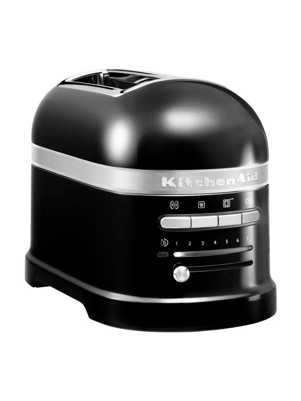 Toaster Artisan in Schwarz für 2-Scheiben, Gehäuse: Aluminiumdruckguss, Schwarz, matt, B 18 x H 23 cm KitchenAid Toaster Artisan in Schwarz für 2-Scheiben, B 18 x H 23 cm -Küche Geschäft Toaster Artisan in Schwarz fur 2 Scheiben