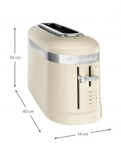 KitchenAid Toaster Design Collection in Cremewei&szlig; f&uuml;r 2-Scheiben, B 14 x H 20 cm -Küche Geschäft Toaster Design Collection in Cremeweiss fur 2 Scheiben 2