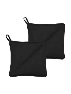 Södahl Topflappen Soft in Schwarz, 2 Stück, B 24 x L 26 cm