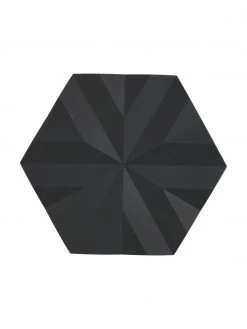 Zone Topfuntersetzer Ori in Schwarz, 2 Stück, L 16 x B 14 cm