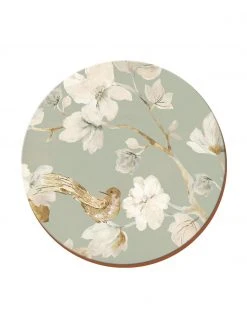 Untersetzer Duck Egg mit floralem Muster, 4 Stück, Ø 12 cm