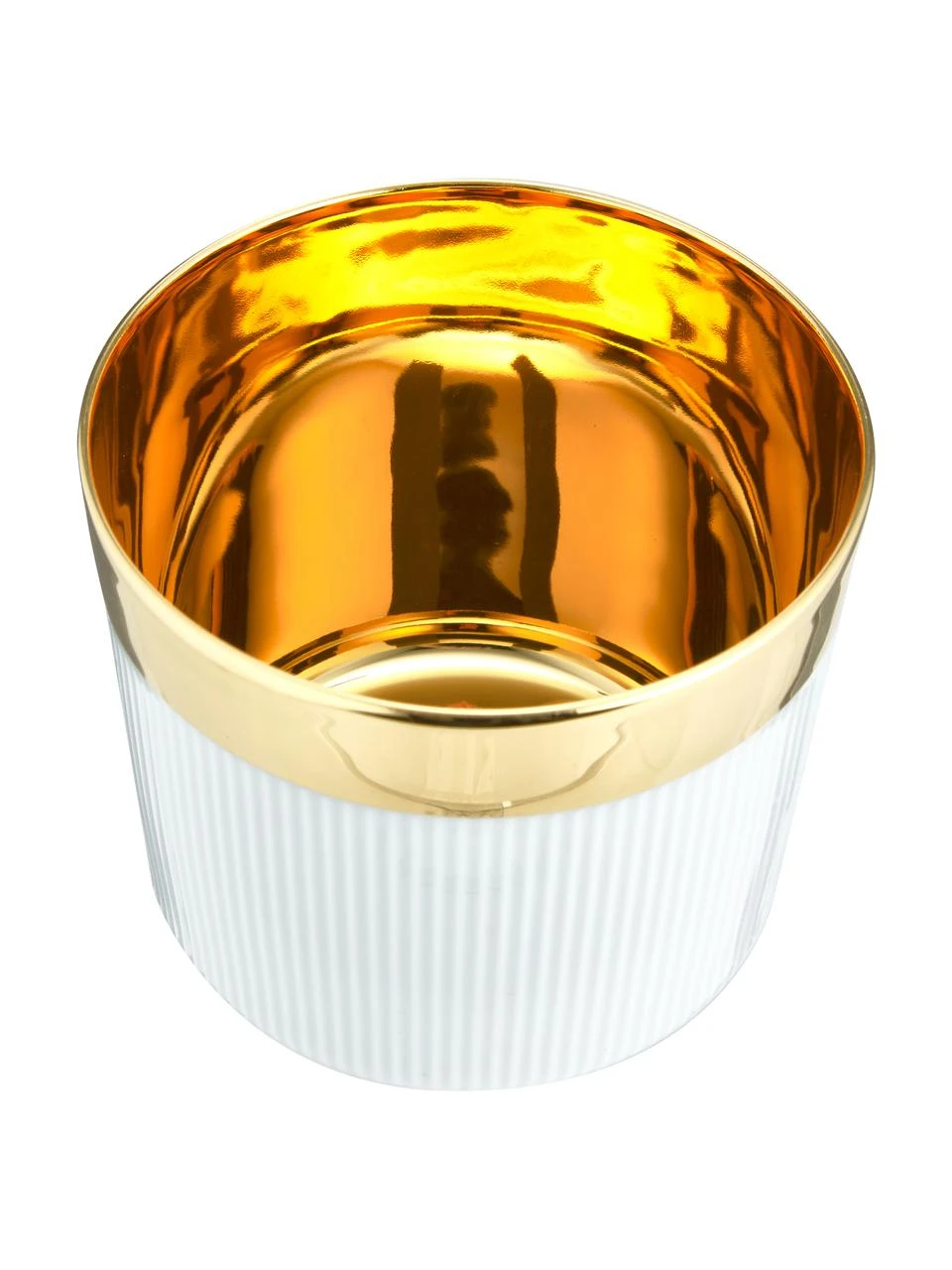 Vergoldeter Champagnerbecher Sip of Gold mit Relieflinien aus Porzellan, Becher: Porzellan, Rand: Porzellan, vergoldet, Weiß, Goldfarben, Ø 9 x H 7 cm, 300 ml Sieger by Fürstenberg Vergoldeter Champagnerbecher Sip of Gold mit Relieflinien aus Porzellan, Ø 9 x H 7 cm, 300 ml -Küche Geschäft Vergoldeter Champagnerbecher Sip of Gold mit Relieflinien aus Porzellan 2
