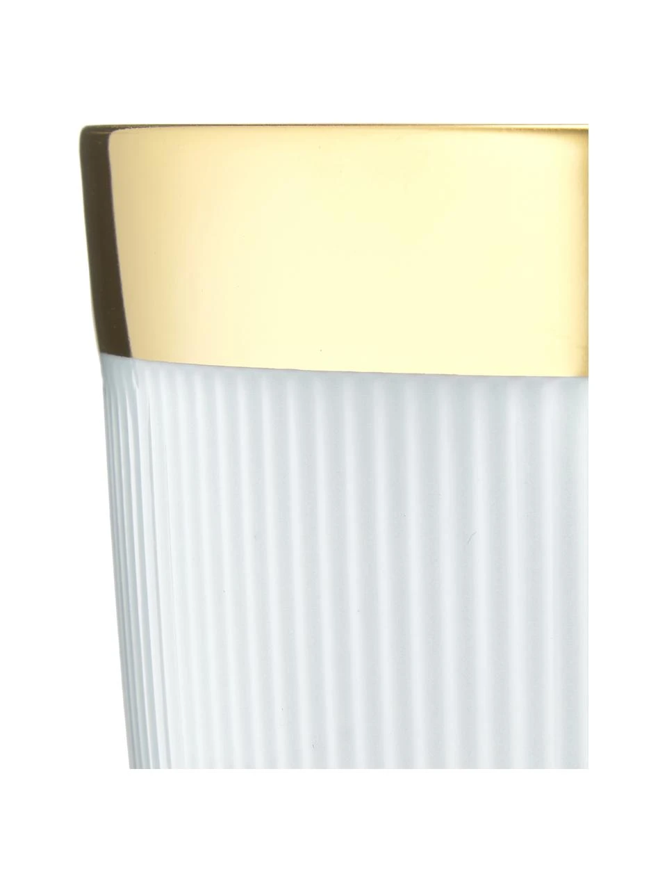 Vergoldeter Champagnerbecher Sip of Gold mit Relieflinien aus Porzellan, Becher: Porzellan, Rand: Porzellan, vergoldet, Weiß, Goldfarben, Ø 9 x H 7 cm, 300 ml Sieger by Fürstenberg Vergoldeter Champagnerbecher Sip of Gold mit Relieflinien aus Porzellan, Ø 9 x H 7 cm, 300 ml -Küche Geschäft Vergoldeter Champagnerbecher Sip of Gold mit Relieflinien aus Porzellan 4