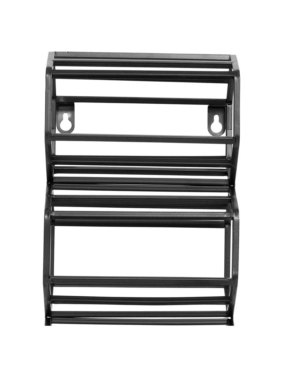 Wand-Weinregal Irena in Schwarz für 5 Flaschen, Metall, beschichtet, Schwarz, B 16 x H 57 cm Nordal Wand-Weinregal Irena in Schwarz für 5 Flaschen, B 16 x H 57 cm -Küche Geschäft Wand Weinregal Irena in Schwarz fur 5 Flaschen 4